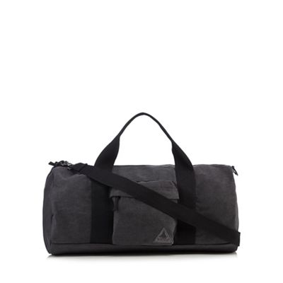 Grey canvas holdall bag